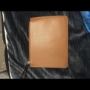 Tan clutch purse
